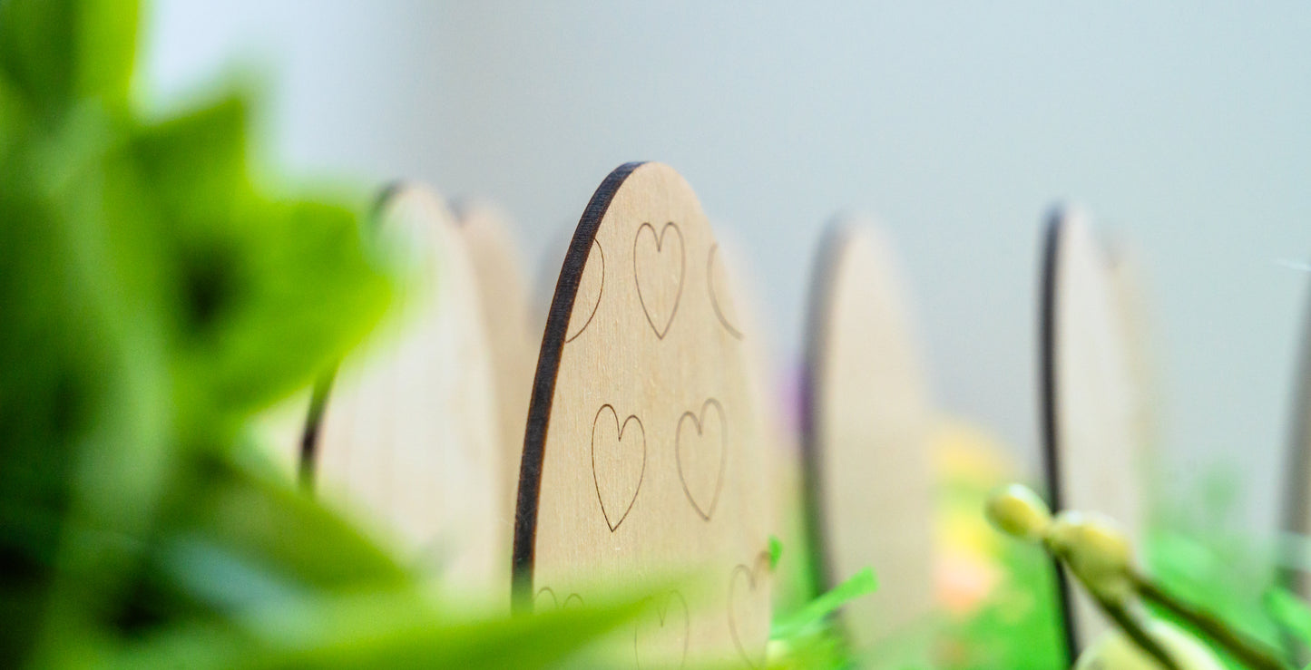 Wooden Easter Egg Coloring Set