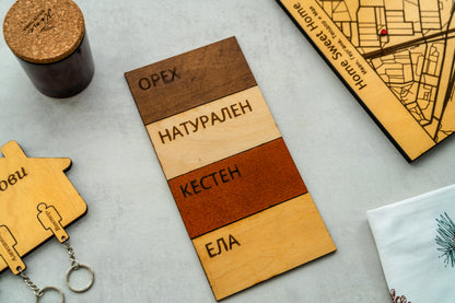 Personalized keyholder with engraved map