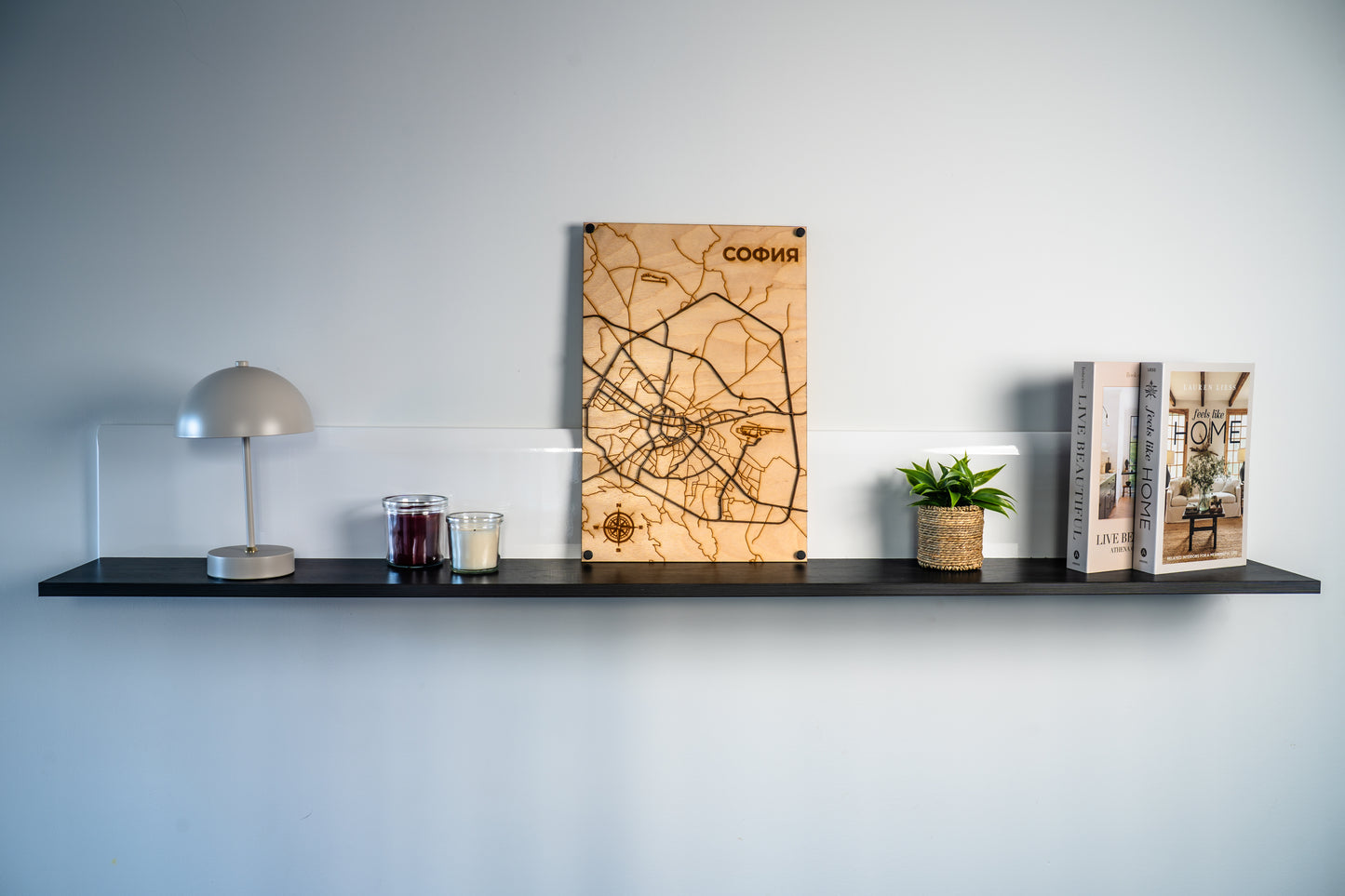 Personalized engraved city map of choice