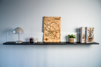 Personalized engraved city map of choice