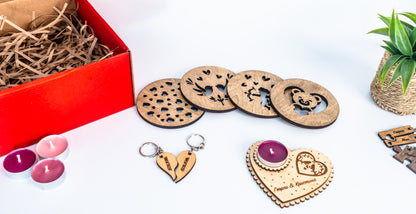 Персонализиран подаръчен комплект „Сърце и спомен“