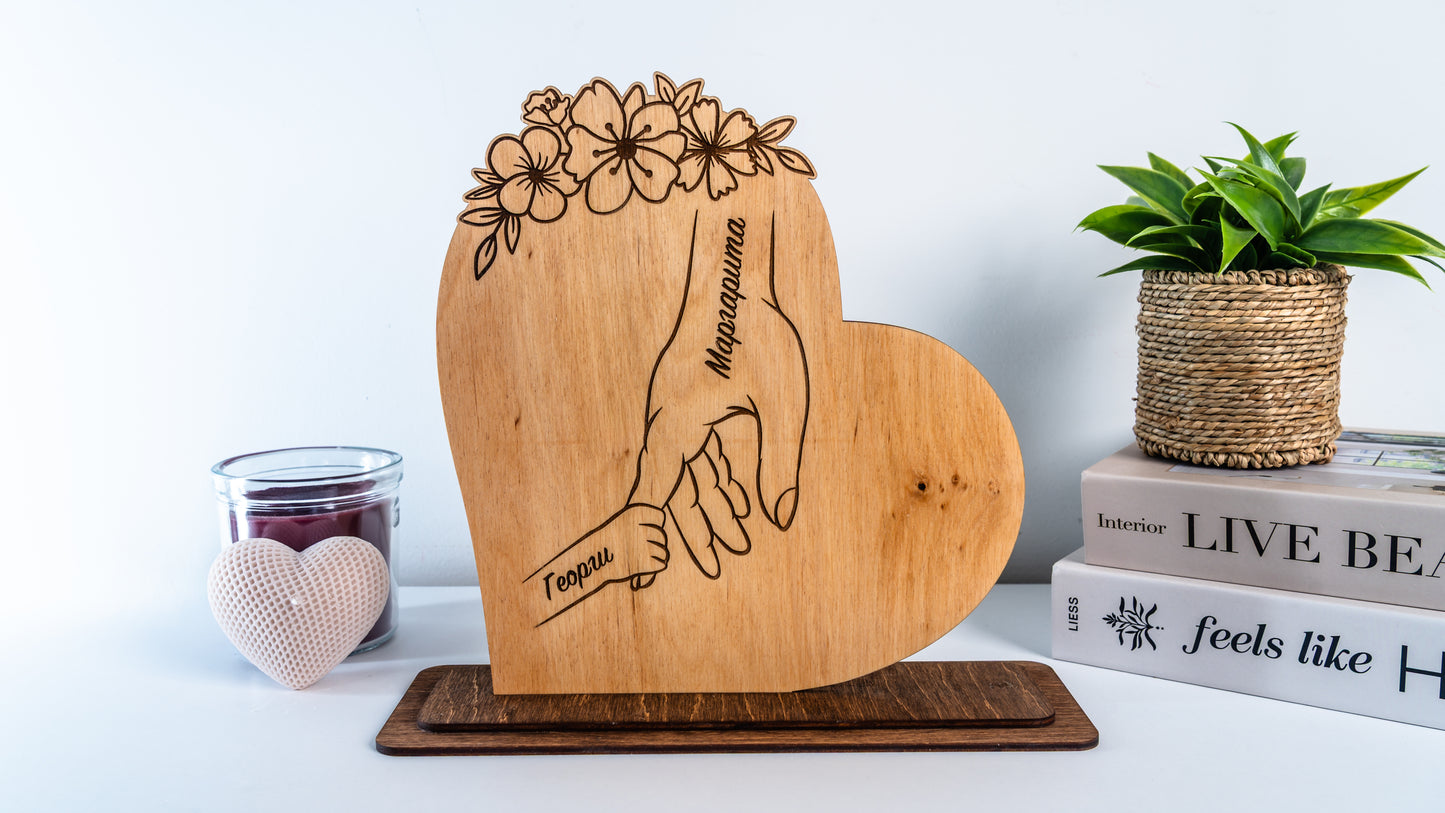 Персонализирана семейна табела „Сърцето на дома“