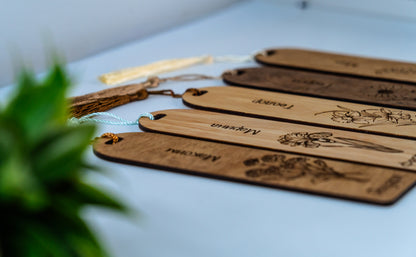 Wooden bookmarks - Flowers of the months