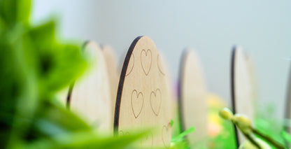 Wooden Easter Egg Coloring Set