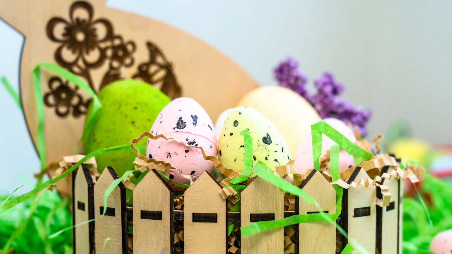 Wooden Easter Egg Holder "Bunny with a Nest"