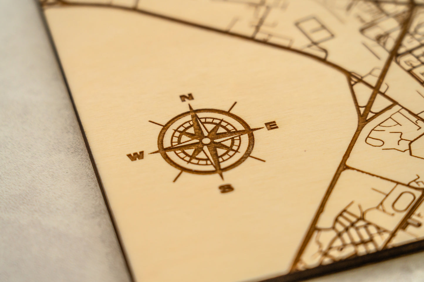 Personalized wooden city or address map of choice